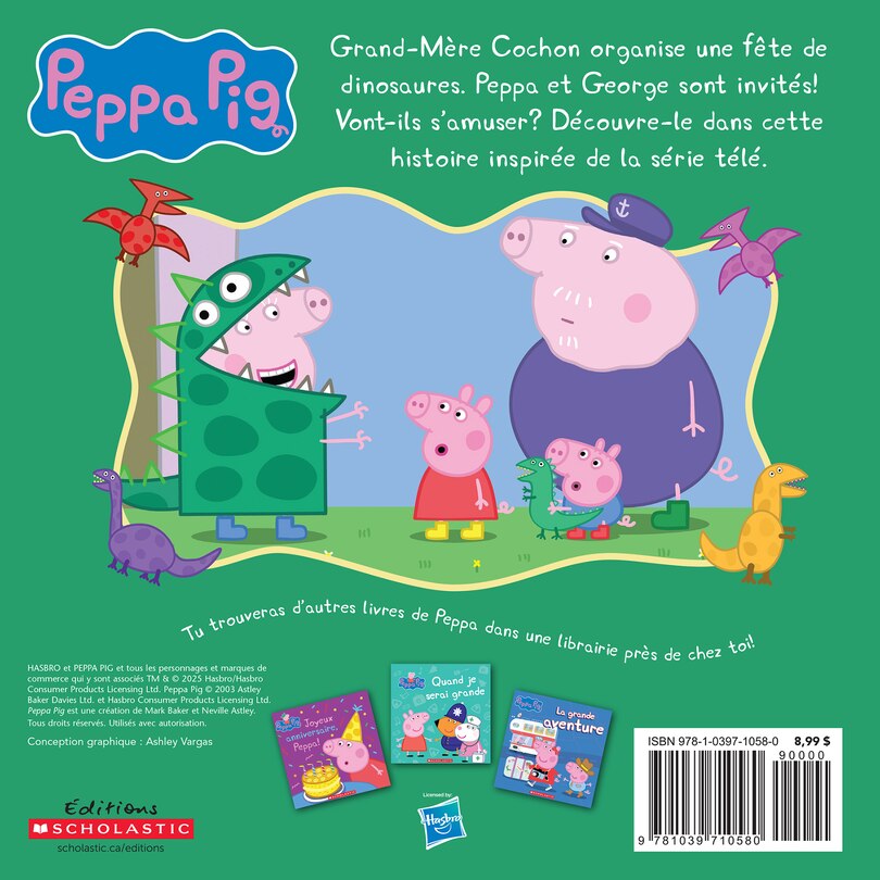 Couverture arri&egrave;re_Peppa Pig : La f&ecirc;te des dinosaures