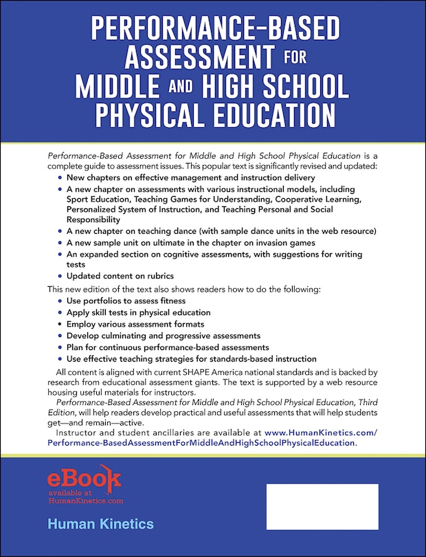 Couverture arri&egrave;re_Performance-Based Assessment for Middle and High School Physical Education