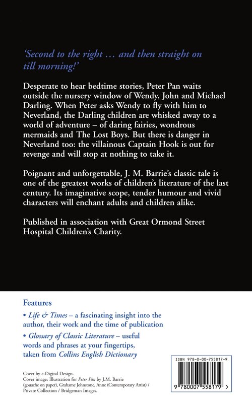 Back cover_Peter Pan (Collins Classics)
