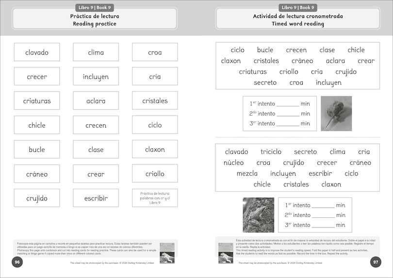 Aper&ccedil;u du contenu_Phonic Books Dandelion Mundo Spanish Decodables Set 3 Activities