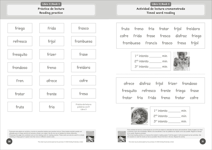 Aper&ccedil;u du contenu 3_Phonic Books Dandelion Mundo Spanish Decodables Set 3 Activities