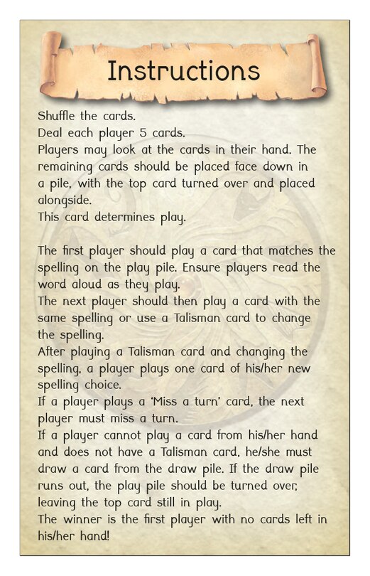 Sample content 2_Phonic Books Talisman Card Games, Boxes 11-20