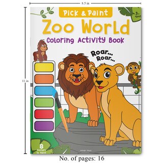 Aper&ccedil;u du contenu 4_Pick and Paint Coloring Activity Book&nbsp;For Kids: Zoo World