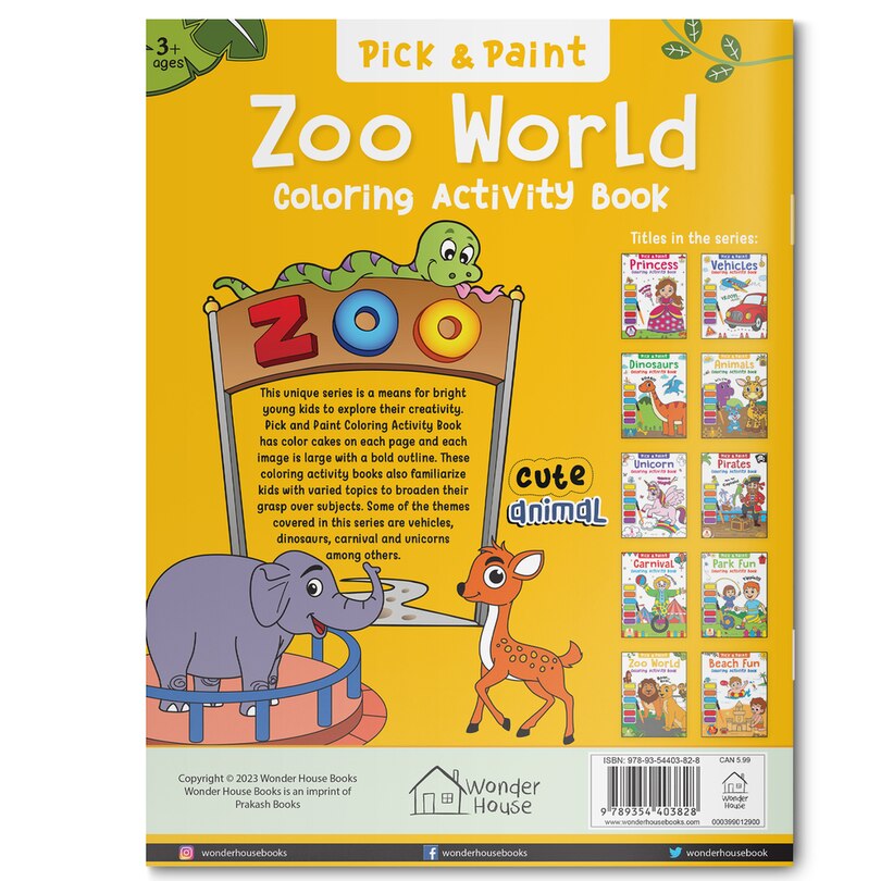 Aper&ccedil;u du contenu 5_Pick and Paint Coloring Activity Book&nbsp;For Kids: Zoo World