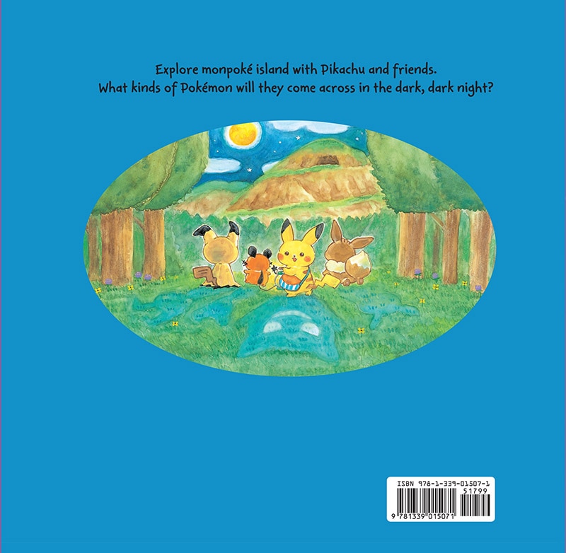 Back cover_Pikachu's Nighttime Adventure (Pokémon monpoké picture book) (Media tie-in)