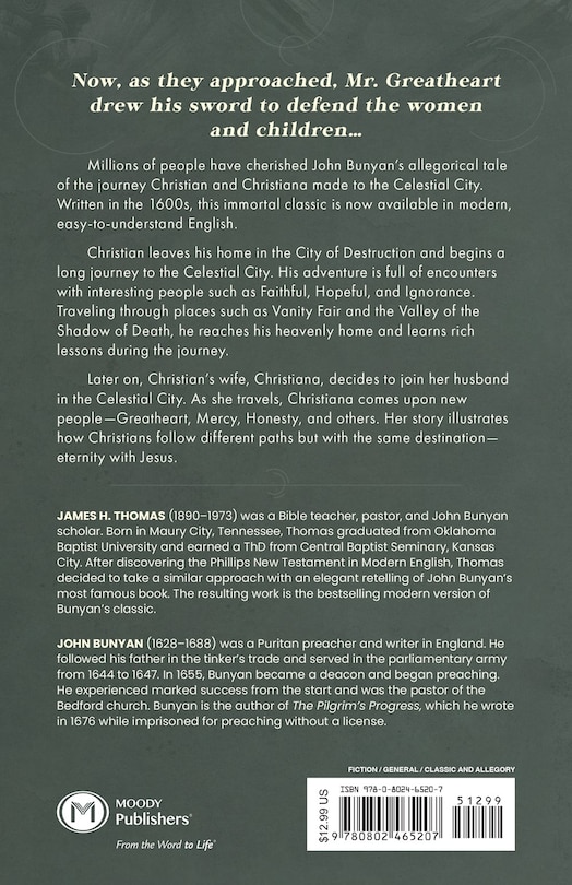 Back cover_Pilgrim's Progress in Today's English