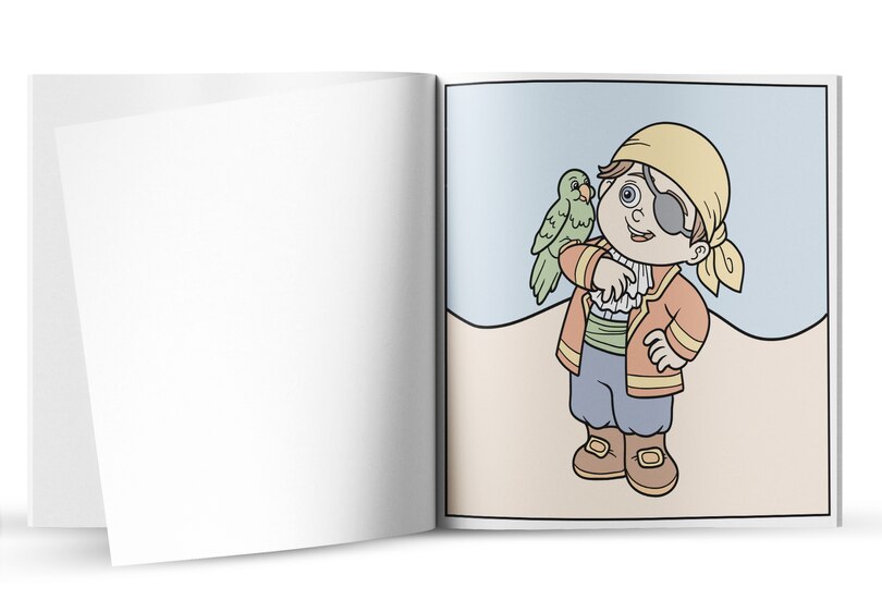 Aper&ccedil;u du contenu_Pirates Magic Coloring Book