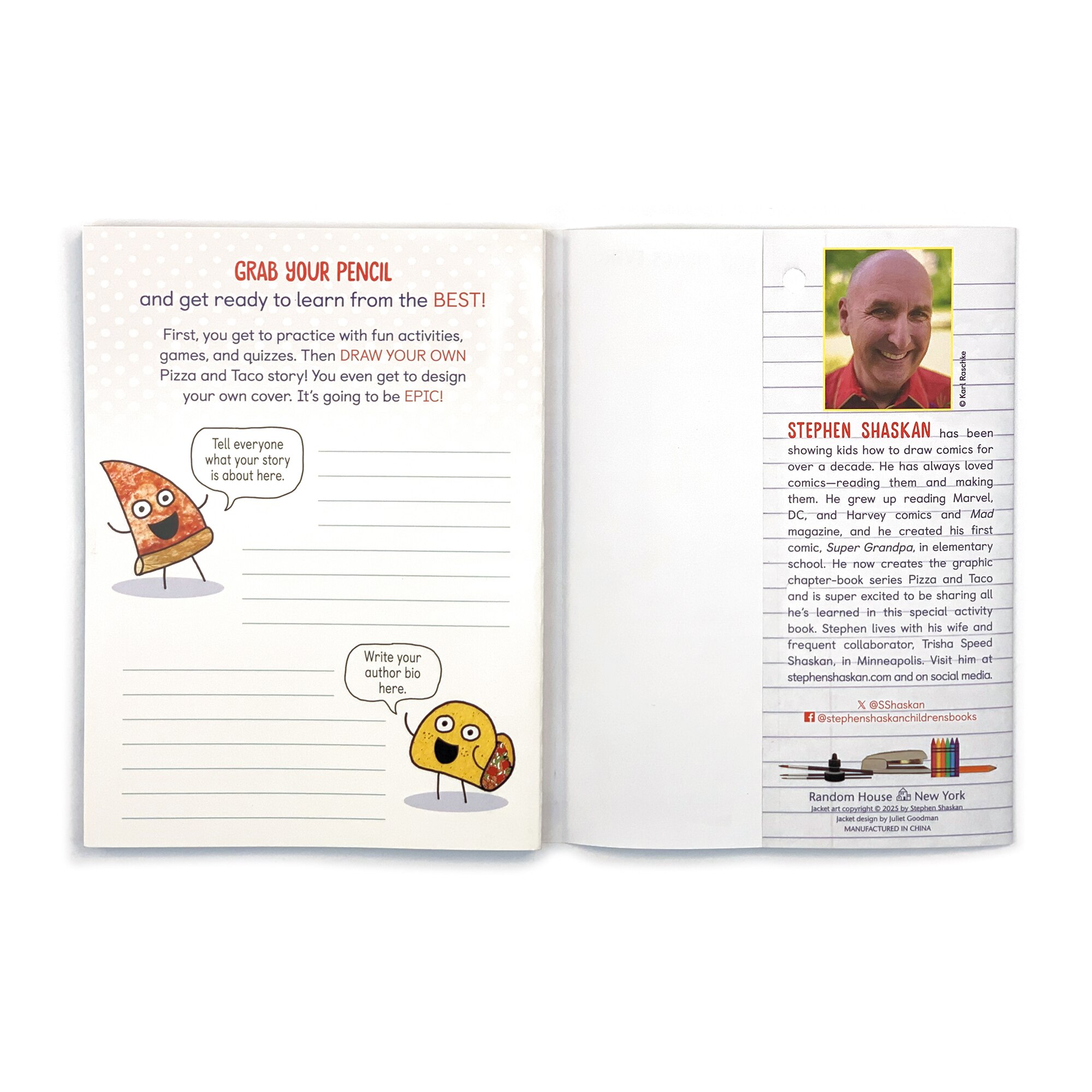 Pizza And Taco: Draw Your Own Comic!: Stickers Inside! [an