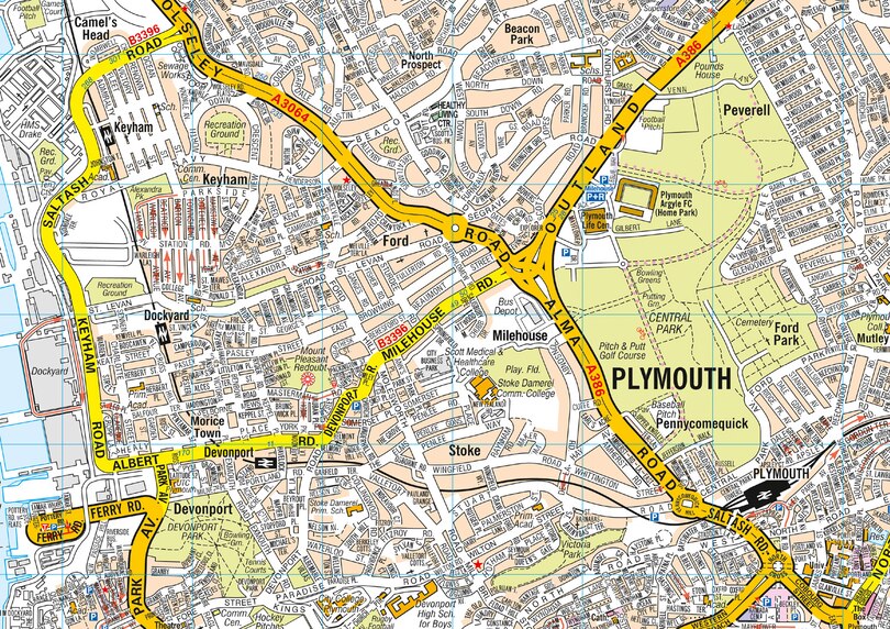 Sample content 2_Plymouth A-Z Pocket Street Map: Accurate street map for easy navigation