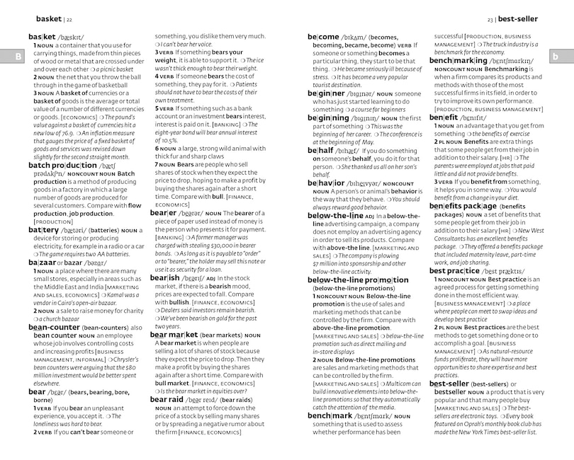 Sample content_Pocket Business English Dictionary: 4000 essential business terms (Collins Business Dictionaries)