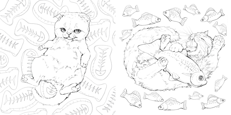 Aperçu du contenu 3_Pop Manga Catitude Coloring Book