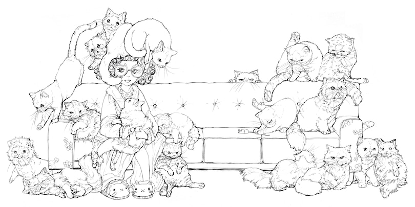 Aperçu du contenu 4_Pop Manga Catitude Coloring Book