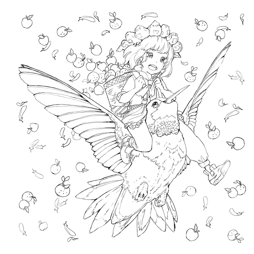 Sample content 2_Pop Manga Paint and Ink Coloring Book