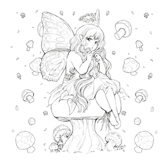 Sample content 3_Pop Manga Paint and Ink Coloring Book