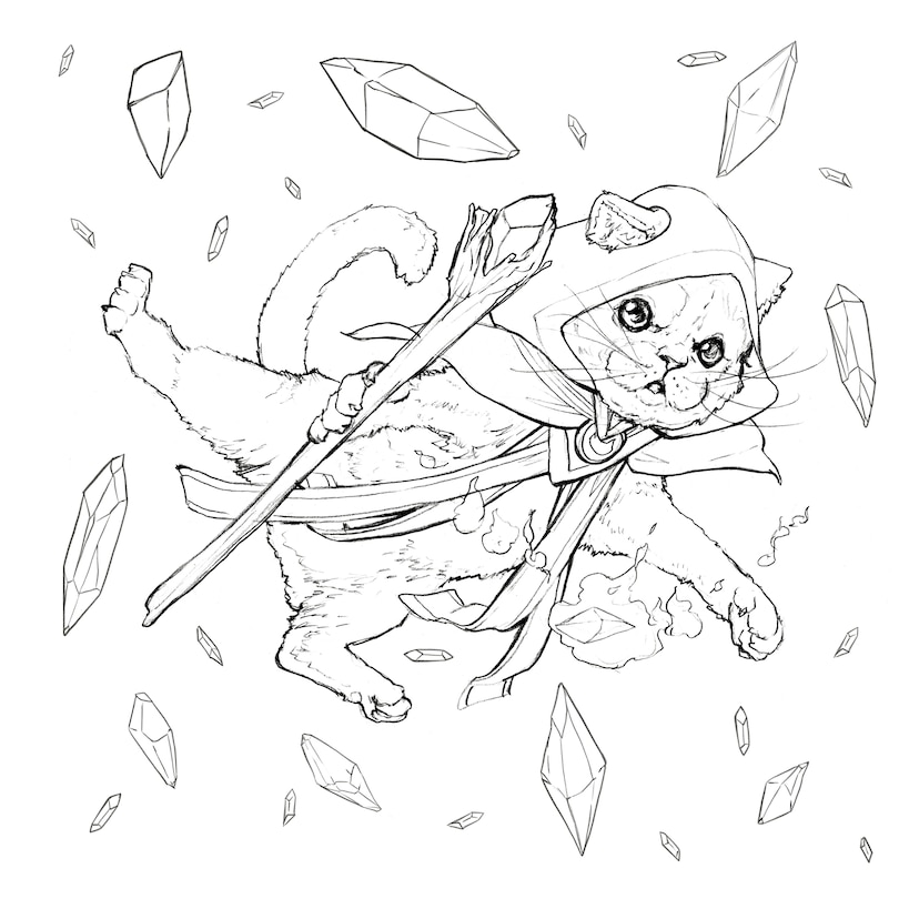 Sample content 4_Pop Manga Paint and Ink Coloring Book