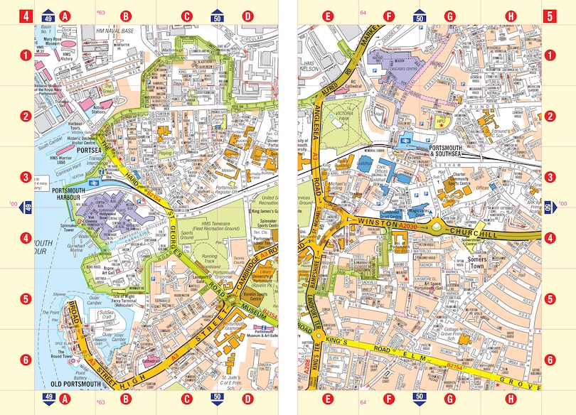 Sample content 3_Portsmouth A-Z Street Atlas: Accurate street map for easy navigation