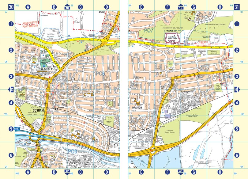 Sample content 4_Portsmouth A-Z Street Atlas: Accurate street map for easy navigation
