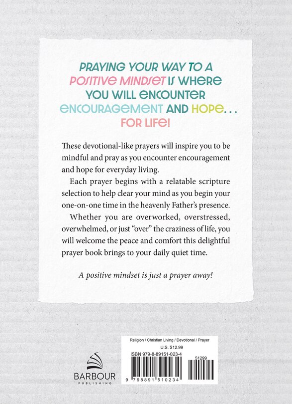 Back cover_Praying Your Way to a Positive Mindset