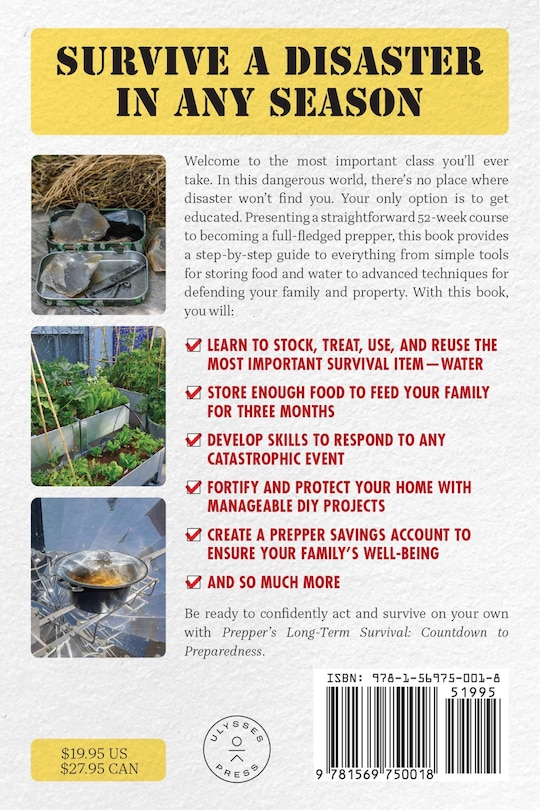 Back cover_Prepper's Long-Term Survival: Countdown to Preparedness