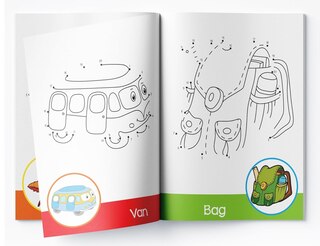 Aper&ccedil;u du contenu_Preschool Activity Book: Dot-To-Dot - Tracing and Coloring Activity Book For Kids