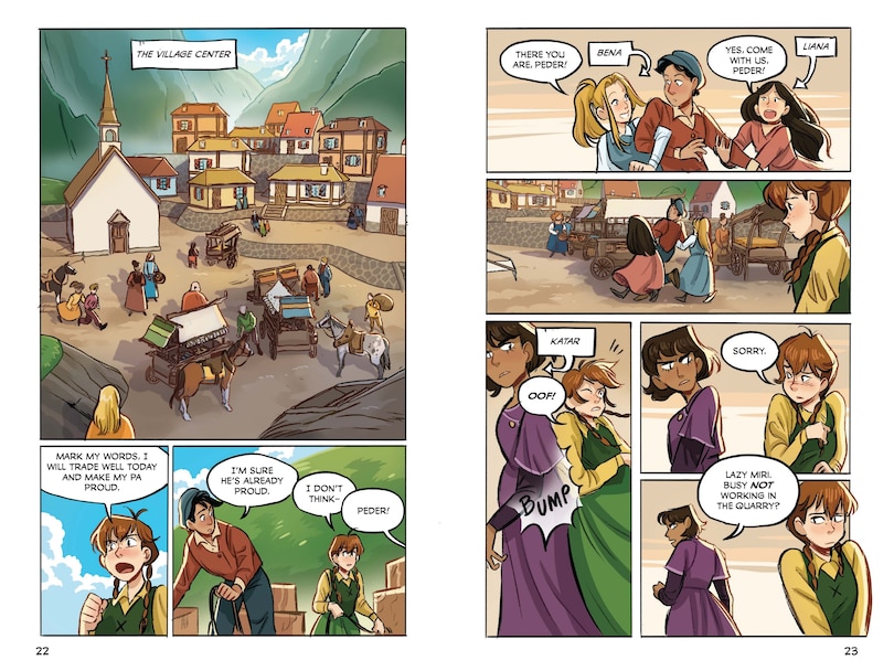 Aper&ccedil;u du contenu_Princess Academy graphic novel
