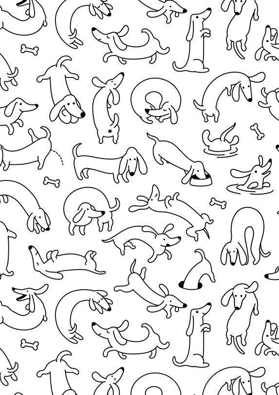 Aper&ccedil;u du contenu_Pug & Friends Colouring Book