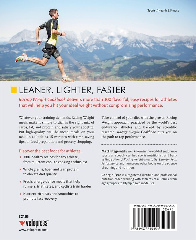 Couverture arri&egrave;re_Racing Weight Cookbook