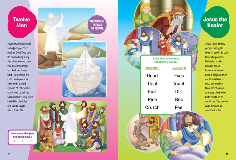 Sample content_Read and Learn: Favorite Bible Stories Sticker & Activity Book