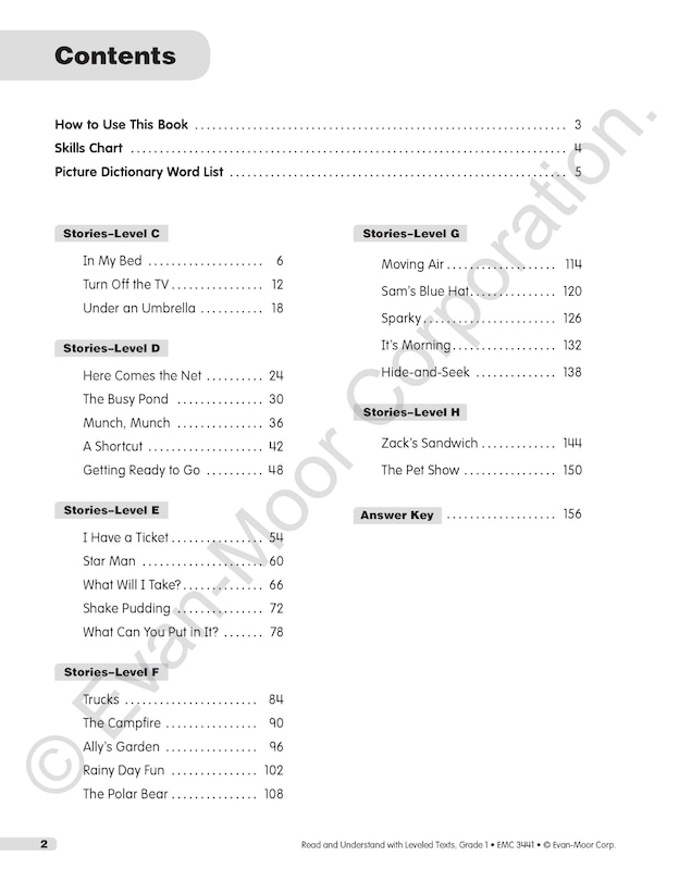 Sample content_Read and Understand with Leveled Texts, Grade 1 Teacher Resource