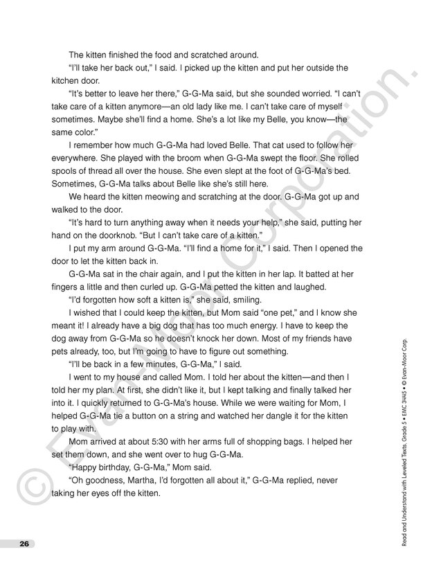 Sample content 3_Read and Understand with Leveled Texts, Grade 5 Teacher Resource