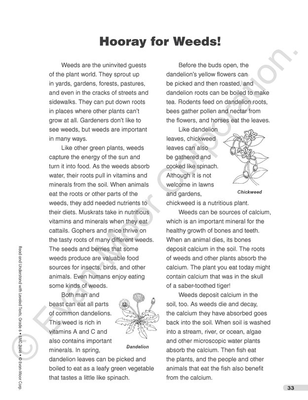Sample content 2_Read and Understand with Leveled Texts, Grade 6 Teacher Resource