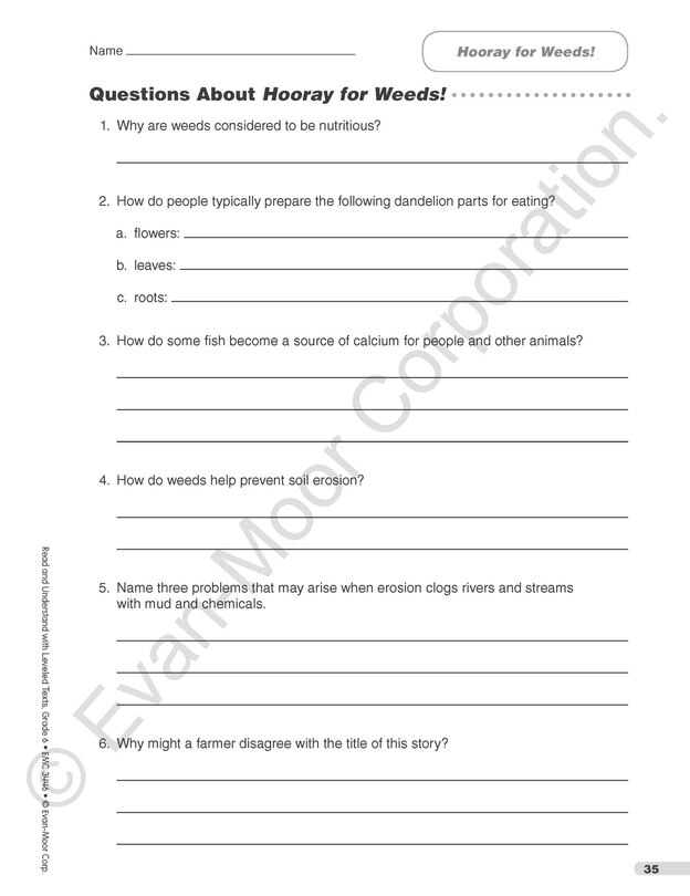 Sample content 3_Read and Understand with Leveled Texts, Grade 6 Teacher Resource