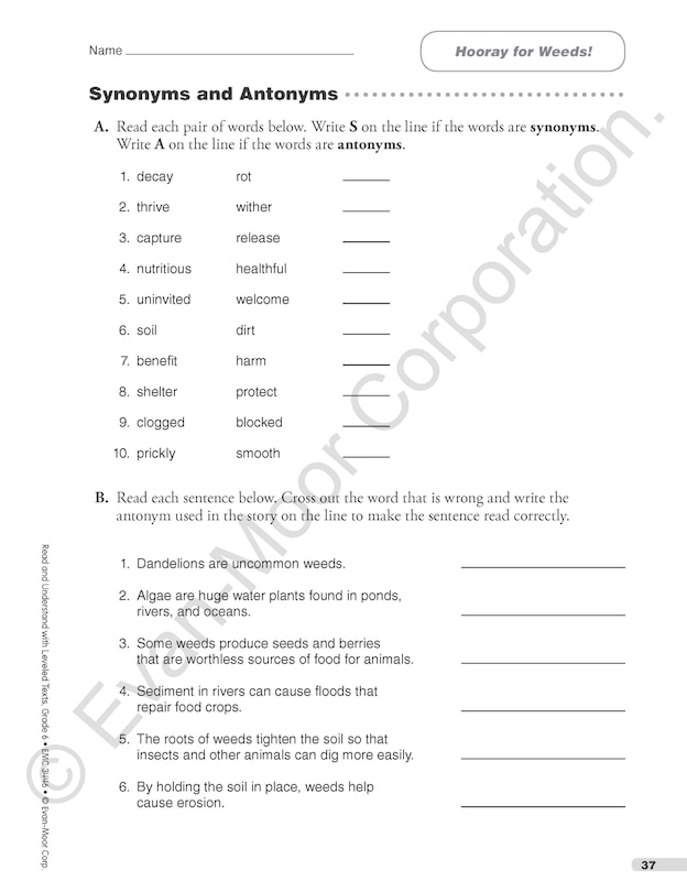 Sample content 5_Read and Understand with Leveled Texts, Grade 6 Teacher Resource