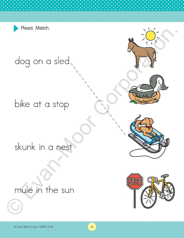 Aperçu du contenu 2_Reading and Phonics Skills, Kindergarten Workbook