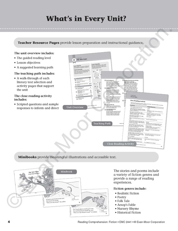 Sample content_Reading Comprehension, Fiction, Grade 1