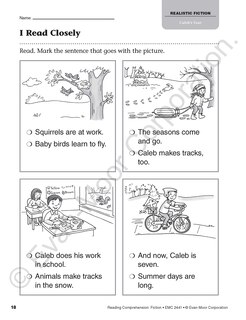 Sample content 5_Reading Comprehension, Fiction, Grade 1