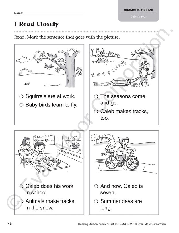Sample content 5_Reading Comprehension, Fiction, Grade 1