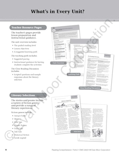 Sample content_Reading Comprehension: Fiction, Grade 3 Teacher Resource