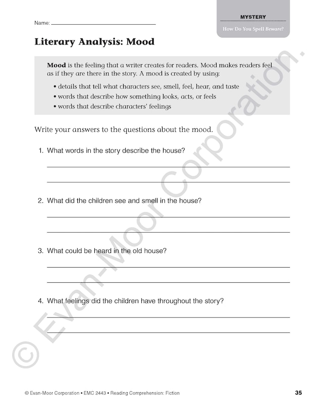 Sample content 5_Reading Comprehension: Fiction, Grade 3 Teacher Resource