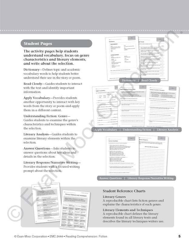 Sample content 2_Reading Comprehension: Fiction, Grade 4 Teacher Resource