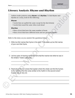 Sample content 5_Reading Comprehension: Fiction, Grade 4 Teacher Resource