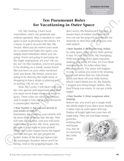 Sample content 3_Reading Comprehension: Fiction, Grade 5 Teacher Resource