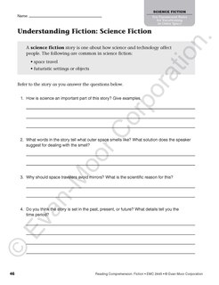 Sample content 4_Reading Comprehension: Fiction, Grade 5 Teacher Resource