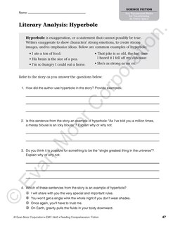 Sample content 5_Reading Comprehension: Fiction, Grade 5 Teacher Resource