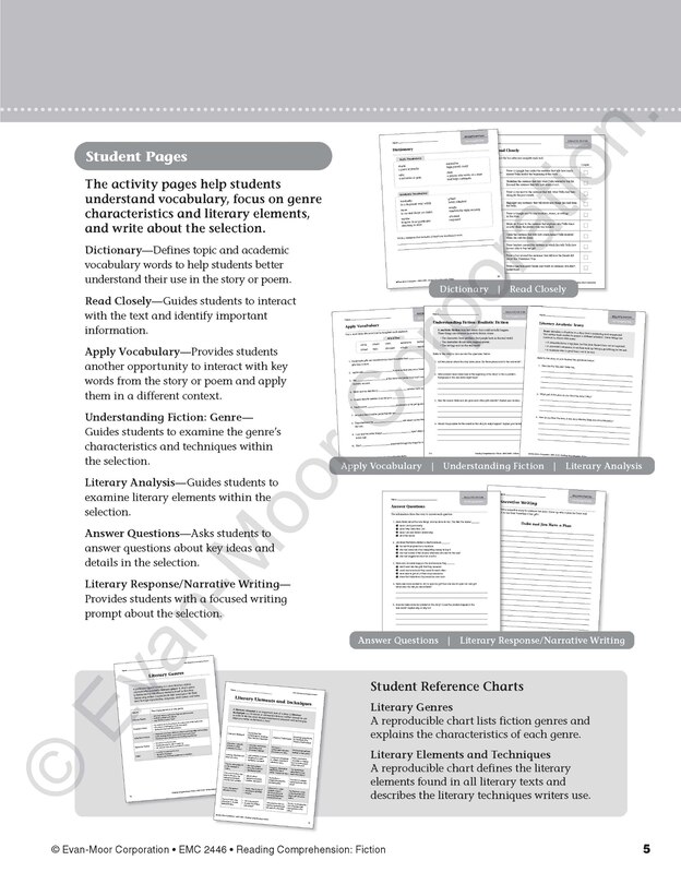 Aperçu du contenu 2_Reading Comprehension: Fiction, Grade 6 Teacher Resource