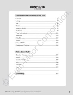 Aperçu du contenu 2_Reading Comprehension Fundamentals, Grade 1 Teacher Resource