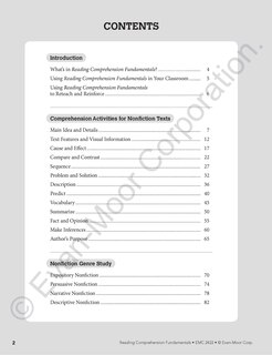 Aperçu du contenu_Reading Comprehension Fundamentals, Grade 2 Teacher Resource