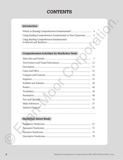 Aperçu du contenu_Reading Comprehension Fundamentals, Grade 3 Teacher Resource