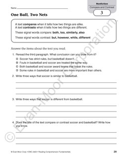 Aperçu du contenu 4_Reading Comprehension Fundamentals, Grade 3 Teacher Resource