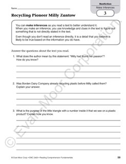 Aperçu du contenu 4_Reading Comprehension Fundamentals, Grade 5 Teacher Resource